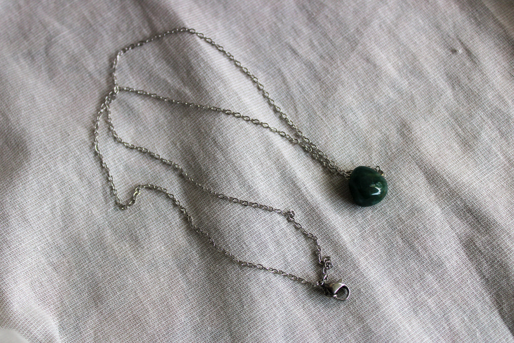 Moss Agate Halskjede